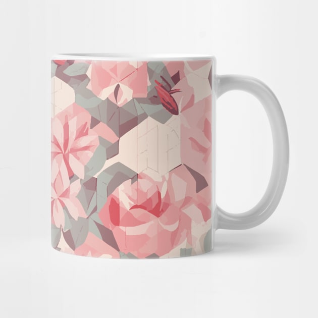 Floral Pattern Polygon style: Angular Petal Harmony by FLRW